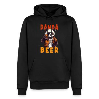 Panda Beer Beer Bear Funny Saying Humor Party - Sweat à capuche Premium bio Homme - noir - Devant - Nico (187cm)