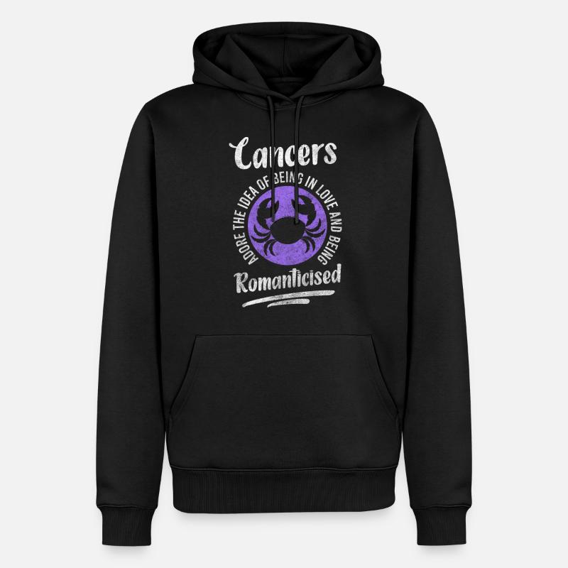 Krebs Astrologie Element Wasser - Männer Premium Bio Hoodie - Schwarz