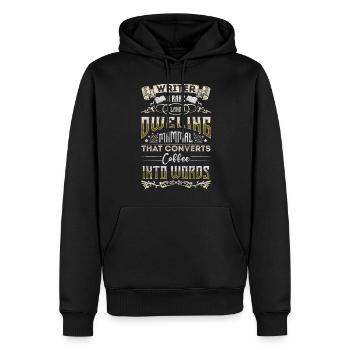 Schreiber Fantasy Auteur du livre - Sweat à capuche Premium bio Homme - noir - Devant - Nico (187cm)