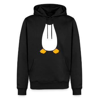 Pinguin Kostüm Karneval Tier Unterkörper lustig - Männer Premium Bio Hoodie - Schwarz - Vorne - Nico (187cm)