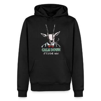 Weed Deer Legalize - Männer Premium Bio Hoodie - Schwarz - Vorne - Nico (187cm)