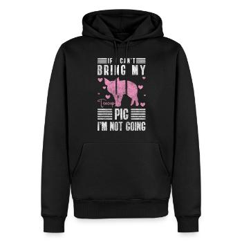 Élevage de porcs tasse de thé - Sweat à capuche Premium bio Homme - noir - Devant - Nico (187cm)