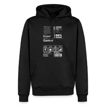 Gamer - Men’s Premium Organic Hoodie - black - Front - Nico (187cm)