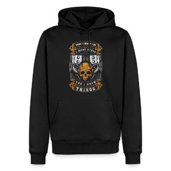 Mixeur de fête Passion - Sweat à capuche Premium bio Homme - noir - Devant - Nico (187cm)