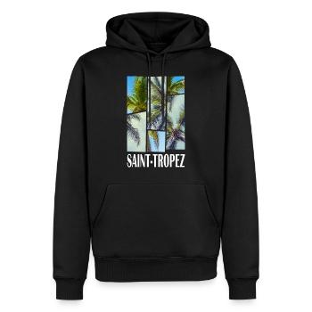 Saint-Tropez Frankreich Sommer Palmen Strand - Männer Premium Bio Hoodie - Schwarz - Vorne - Nico (187cm)
