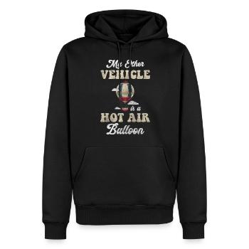 Ballonfahrer Abenteuer - Männer Premium Bio Hoodie - Schwarz - Vorne - Nico (187cm)