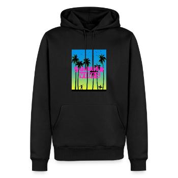 90s Summer Vibes Sunset Skateboard Surfing - Männer Premium Bio Hoodie - Schwarz - Vorne - Nico (187cm)