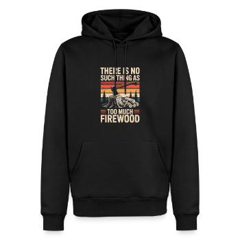 Zu viel Brennholz gibt's nicht - Männer Premium Bio Hoodie - Schwarz - Vorne - Nico (187cm)