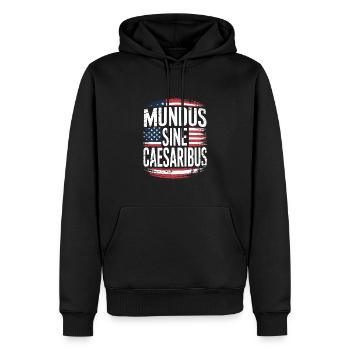 Mundus sine Caesaribus Amerika - Männer Premium Bio Hoodie - Schwarz - Vorne - Nico (187cm)