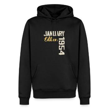 Geburtstagsgeschenk geboren im Januar 1954 - 1954 - Männer Premium Bio Hoodie - Schwarz - Vorne - Nico (187cm)