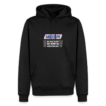 Dubbeglas Weinschorle Weinfest - Männer Premium Bio Hoodie - Schwarz - Vorne - Nico (187cm)