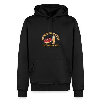 Mettbrötchen Mett Mettigel - Männer Premium Bio Hoodie - Schwarz - Vorne - Nico (187cm)