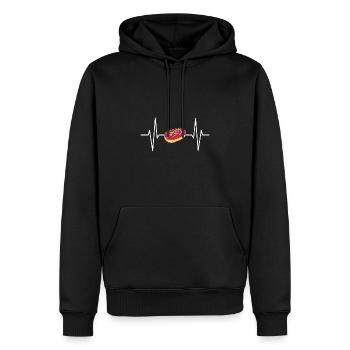 Mettbrötchen Mett Mettigel - Männer Premium Bio Hoodie - Schwarz - Vorne - Nico (187cm)