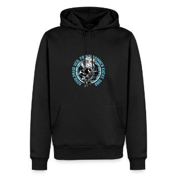 Schildmaid Wikinger Kriegerin - Männer Premium Bio Hoodie - Schwarz - Vorne - Nico (187cm)
