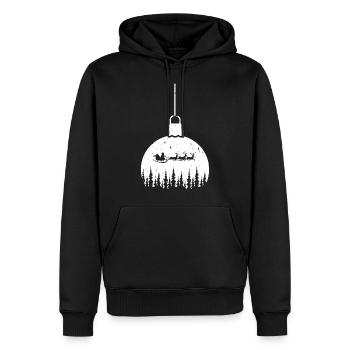 Christmas Bauble - Men’s Premium Organic Hoodie - black - Front - Nico (187cm)