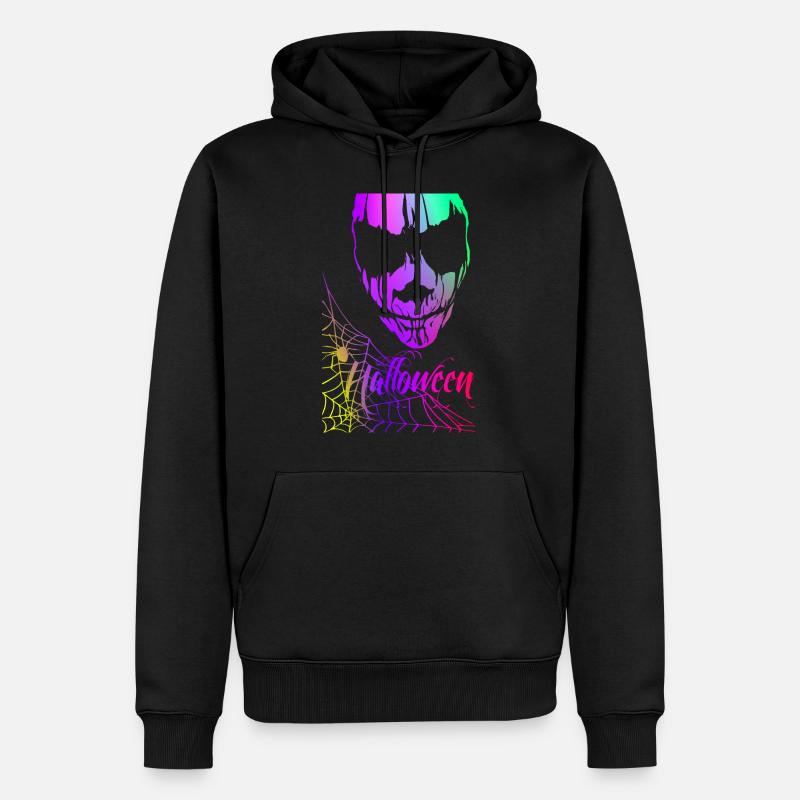 Halloween effrayant - Arc-en-ciel - Sweat à capuche Premium bio Homme - noir