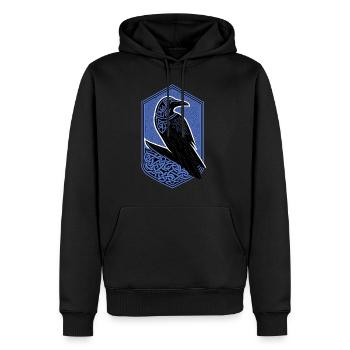 Odins Rabe - Männer Premium Bio Hoodie - Schwarz - Vorne - Nico (187cm)
