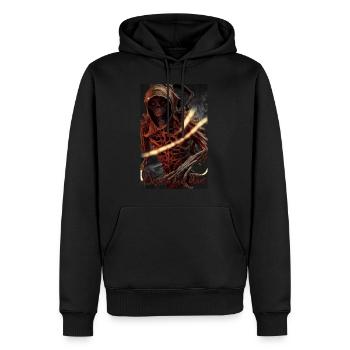 La saleté démoniaque floue - Sweat à capuche Premium bio Homme - noir - Devant - Nico (187cm)