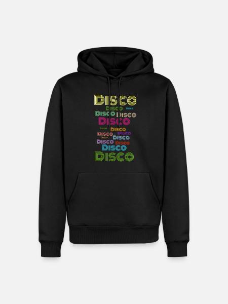 Disco - Männer Premium Bio Hoodie - Schwarz