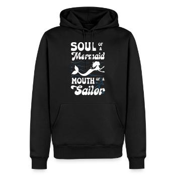 Soul Of A Mermaid Mouth Of A Sailor - Männer Premium Bio Hoodie - Schwarz - Vorne - Nico (187cm)