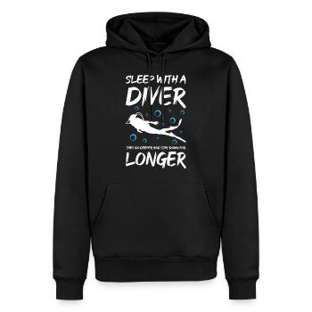 Sleep With A Diver - Männer Premium Bio Hoodie - Schwarz - Vorne - Nico (187cm)