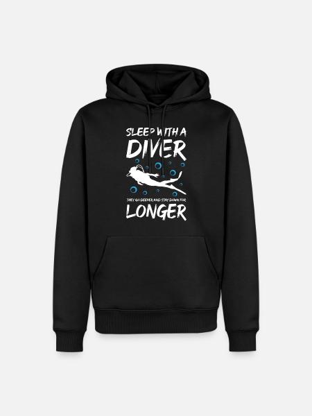 Sleep With A Diver - Men’s Premium Organic Hoodie - black