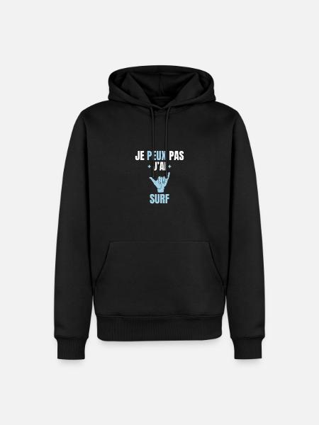 I can't I surf - Men’s Premium Organic Hoodie - black