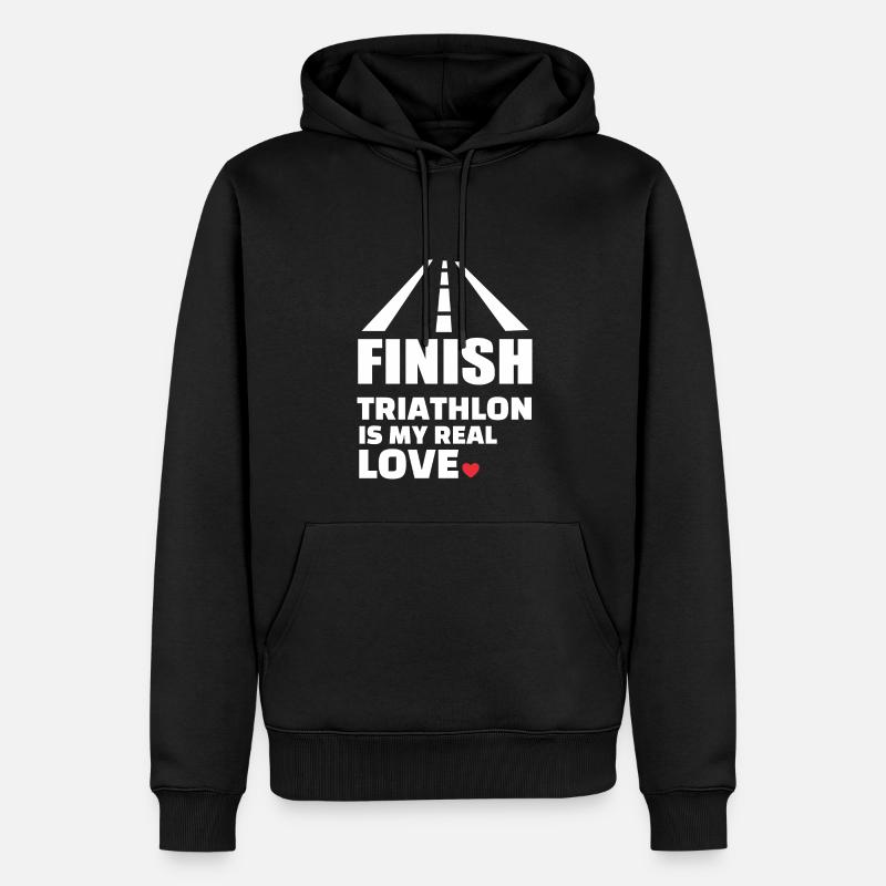 J’adore le triathlon - Sweat à capuche Premium bio Homme - noir