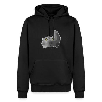 Félin - Sweat à capuche Premium bio Homme - noir - Devant - Nico (187cm)