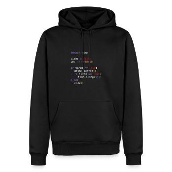 Python Code - Funny If Statement - Männer Premium Bio Hoodie - Schwarz - Vorne - Nico (187cm)