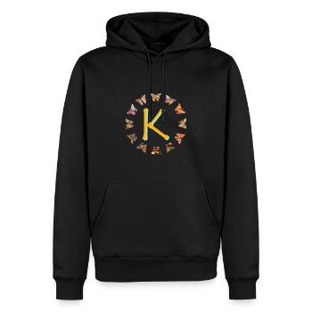 Papillons E 56 K - Sweat à capuche Premium bio Homme - noir - Devant - Nico (187cm)