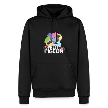 Hübsches Taubendesign für Taubenliebhaber - Männer Premium Bio Hoodie - Schwarz - Vorne - Nico (187cm)