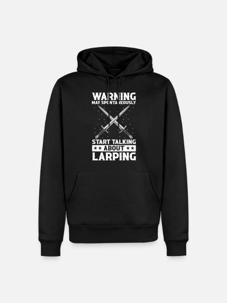 Larper Zitat für Larp und Fantasy-Rollenspiele - Herre Premium økologisk hoodie - sort