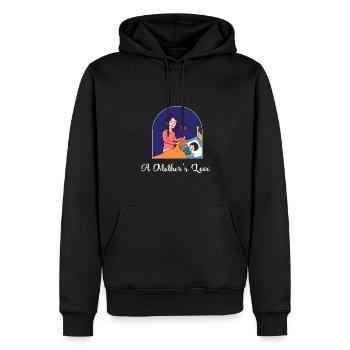 Design d’amour pour la fête des mères - Sweat à capuche Premium bio Homme - noir - Devant - Nico (187cm)