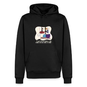 Reality of Work Design for proud Pinoys - Men’s Premium Organic Hoodie - black - Front - Nico (187cm)