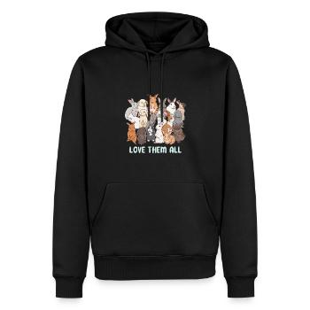 Conception de famille de lapin mignon pour les propriétaires de lapins - Sweat à capuche Premium bio Homme - noir - Devant - Nico (187cm)