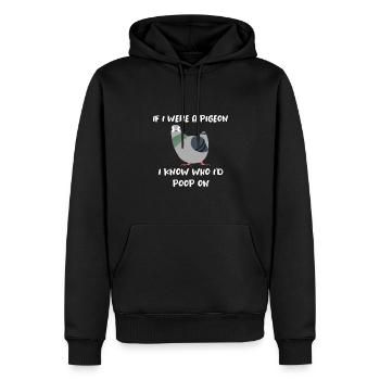 Taubenkot-Sloganentwurf für Taubenliebhaber - Männer Premium Bio Hoodie - Schwarz - Vorne - Nico (187cm)