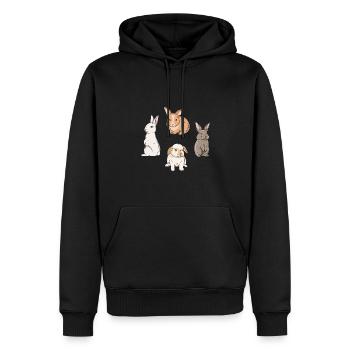 Conception de lapin mignon pour les propriétaires de lapins - Sweat à capuche Premium bio Homme - noir - Devant - Nico (187cm)