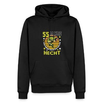 Geburtstag Toller Hecht Alter Jahre 55 - Männer Premium Bio Hoodie - Schwarz - Vorne - Nico (187cm)