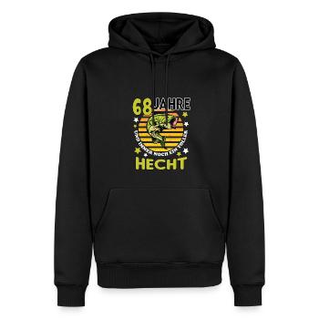 Geburtstag Toller Hecht Alter Jahre 68 - Männer Premium Bio Hoodie - Schwarz - Vorne - Nico (187cm)