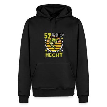 Geburtstag Toller Hecht Alter Jahre 57 - Männer Premium Bio Hoodie - Schwarz - Vorne - Nico (187cm)