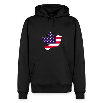 US Amerika Flagge Taube Design für Taubenliebhaber - Männer Premium Bio Hoodie - Schwarz - Vorne - Nico (187cm)