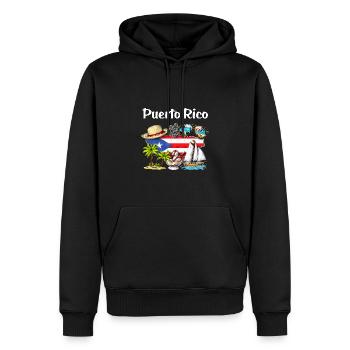 Puerto Rico Urlaub - Männer Premium Bio Hoodie - Schwarz - Vorne - Nico (187cm)