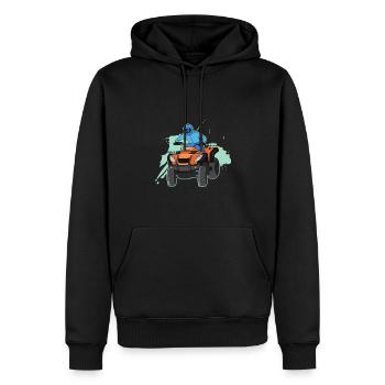 Mud ATV Design für Quad-Fahrer - Männer Premium Bio Hoodie - Schwarz - Vorne - Nico (187cm)