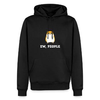 Hamster Ew People Design für Goldhamster-Liebhaber - Männer Premium Bio Hoodie - Schwarz - Vorne - Nico (187cm)