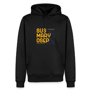 Sus Mary Osep Design für stolze Pinoys - Männer Premium Bio Hoodie - Schwarz - Vorne - Nico (187cm)