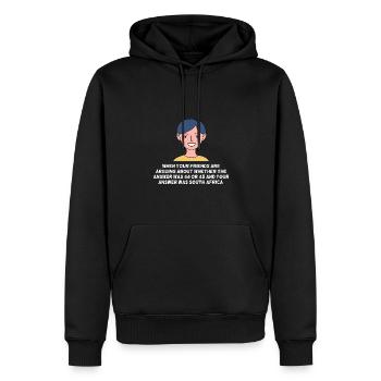 Conception de mauvaise réponse pour les jeunes Pinoys fiers - Sweat à capuche Premium bio Homme - noir - Devant - Nico (187cm)