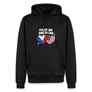 Liebesdesign für stolze amerikanische Pinoys - Männer Premium Bio Hoodie - Schwarz - Vorne - Nico (187cm)