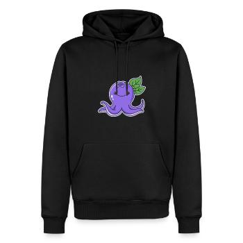 Conception de bleuet pieuvre pour les amateurs de kraken - Sweat à capuche Premium bio Homme - noir - Devant - Nico (187cm)