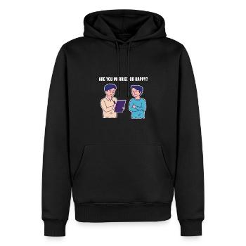 Father's Day Wedding Design - Men’s Premium Organic Hoodie - black - Front - Nico (187cm)